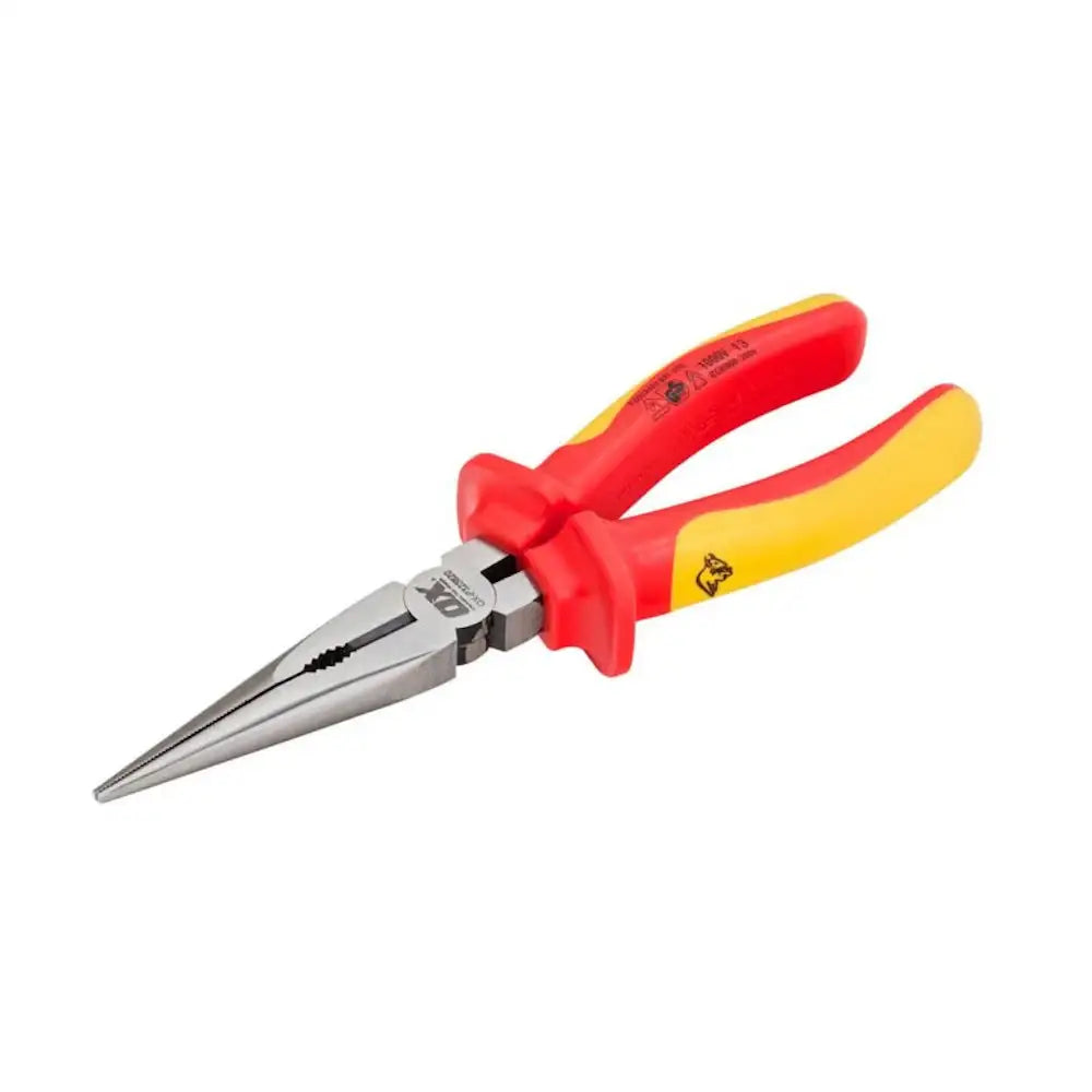 Ox Pro Vde Long Nose Pliers 200mm - 8 Inch