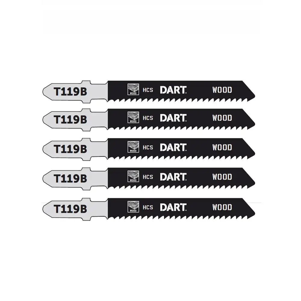 Dart Wood Cutting Jigsaw Blade T119B 5 Pack