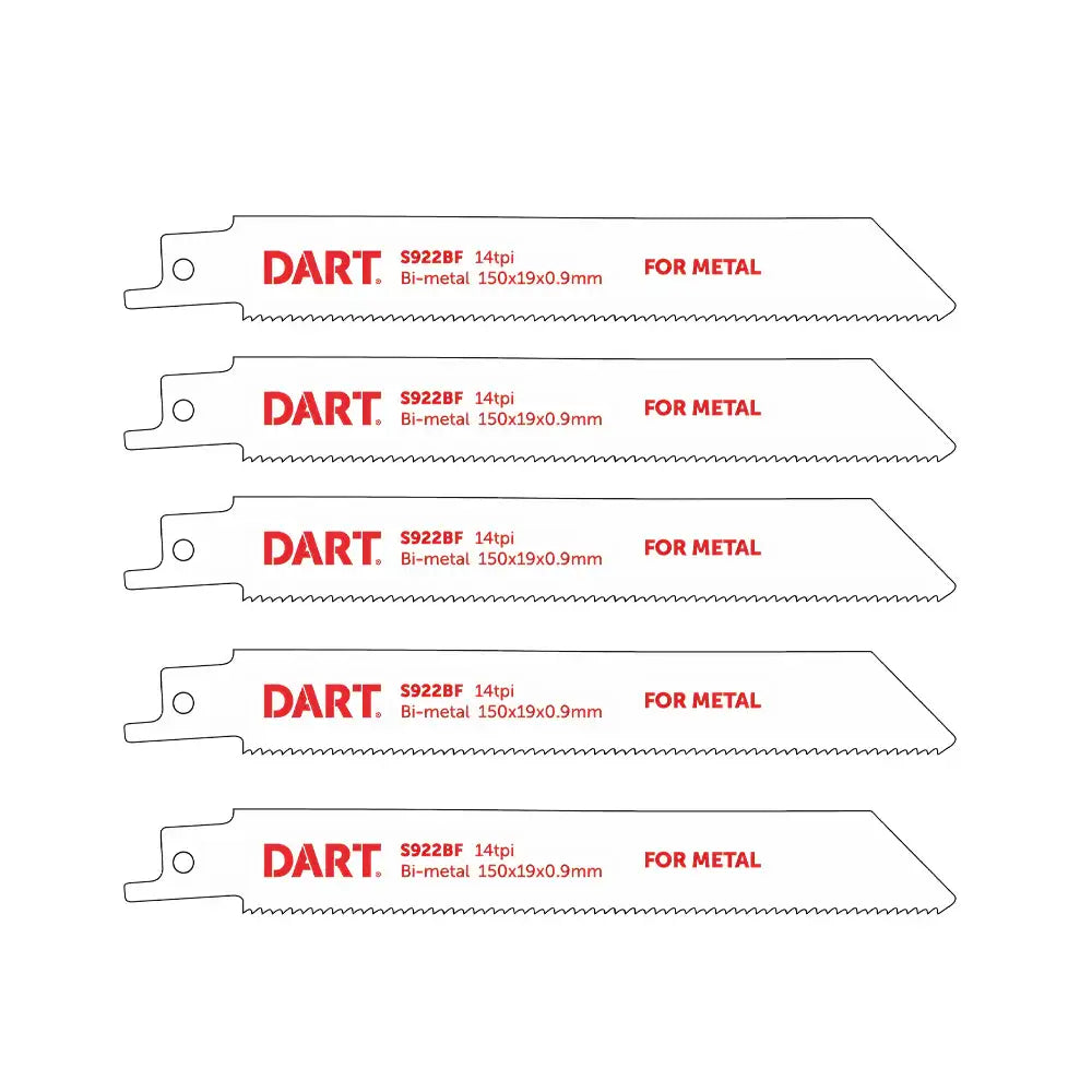 Dart Metal Cutting Reciprocating Blade S922B 5 Pack
