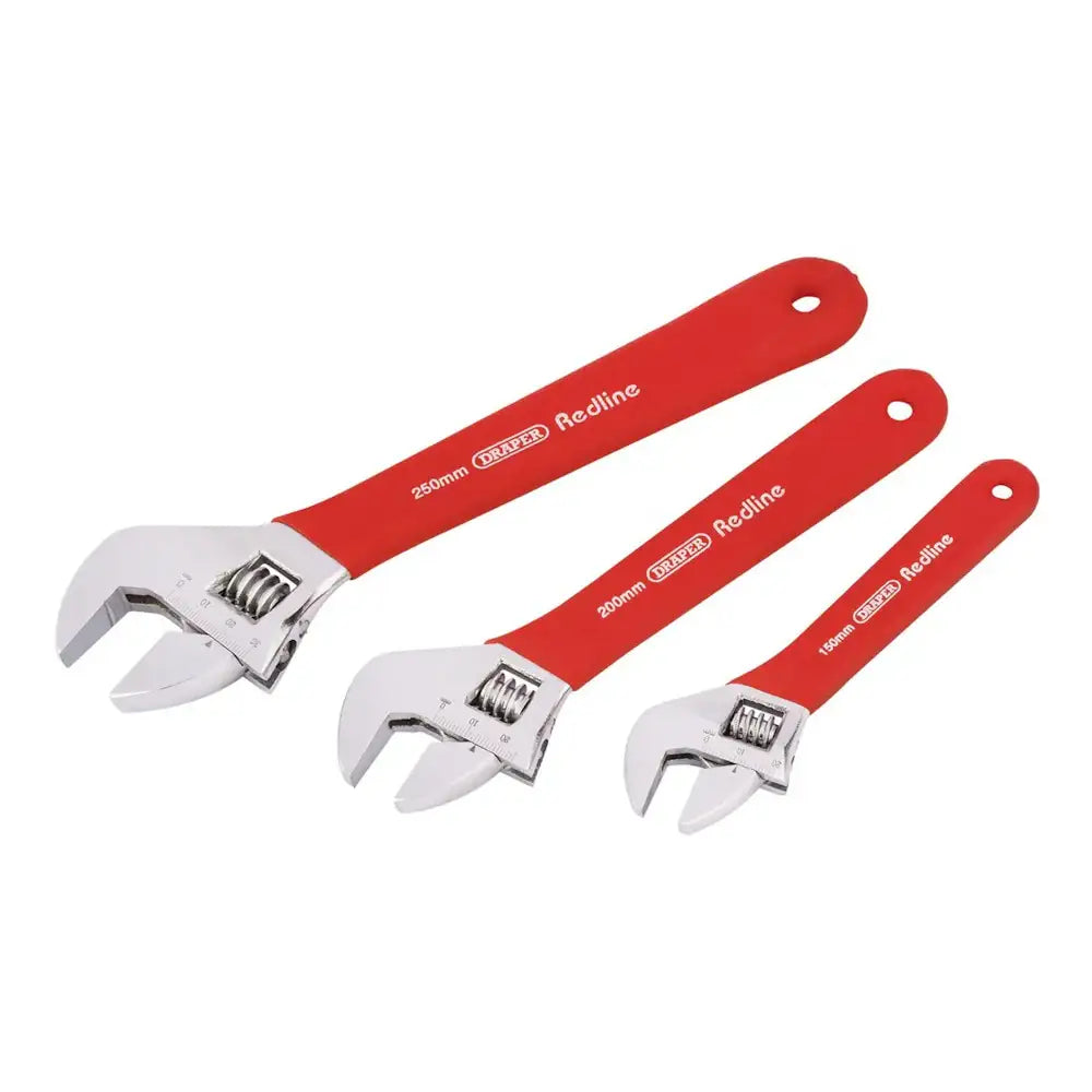 Redline Adjustable Wrench Soft Grip 3 Piece