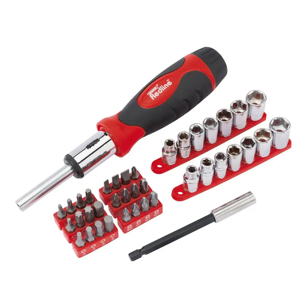 Redline 40 Piece Ratchet Drive And Socket Set
