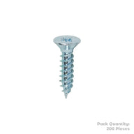 Twin Woodscrew PZ1 CSK 4X1/2" Pack 200