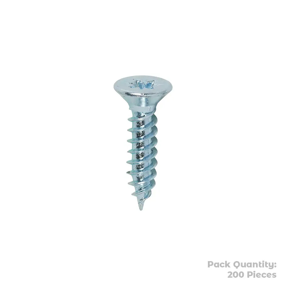 Twin Woodscrew PZ1 CSK 4X1/2" Pack 200