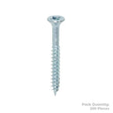 Twin Woodscrew Pz2 Csk 6 X 1 1/4" (200)