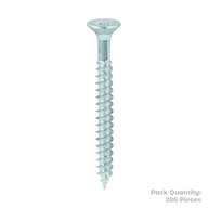 Twin Woodscrew Pz2 Csk 7 X 1 1/2" (200)