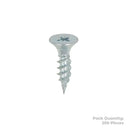 Twin Woodscrew Pz2 Csk 10 X 3/4" (200)