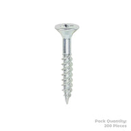 Twin Woodscrew Pz2 Csk 10 X 1 1/4" (200)