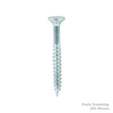 Twin Woodscrew Pz2 Csk 10 X 1 3/4" (200)