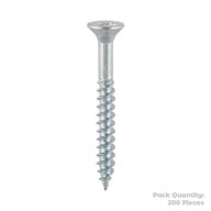 Twin Woodscrew Pz2 Csk 10 X 2 1/4" (200)
