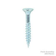 Twin Woodscrew Pz3 Csk 12 X 1 1/2" (200)