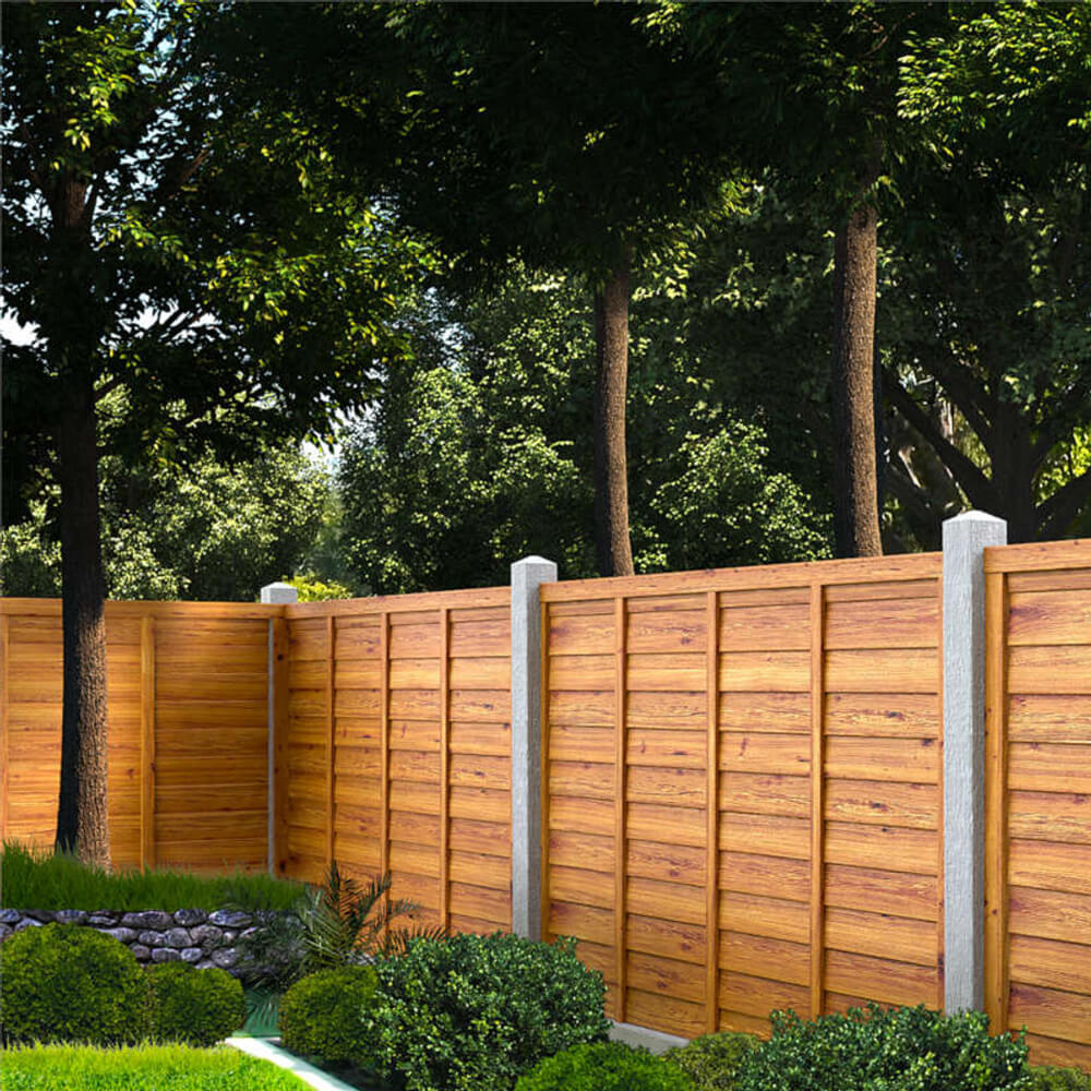 Heavy Duty Over Lap Fence Panel 6ftx4ft