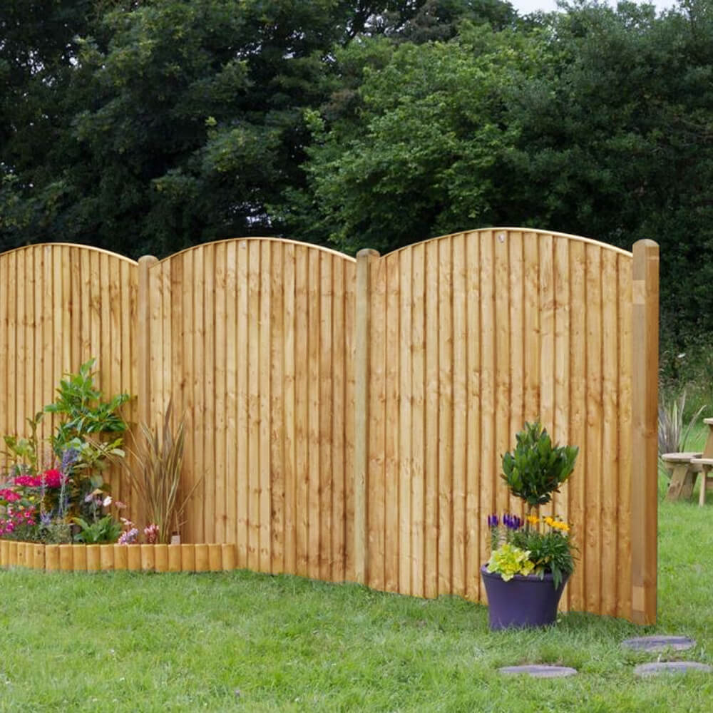 Dome Featheredge Fence Panel 6ftx5ft
