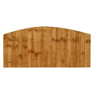 Dome Featheredge Fence Panel 6ftx3ft