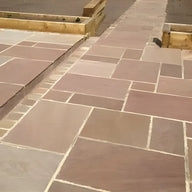 Modak Indian Natural Sandstone Paving Pack 22mm Calibrated 10.2m2 Patio Kit