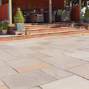 Mid-Brown Indian Natural Sandstone Paving Pack 22mm Calibrated 10.2m2 Patio Kit