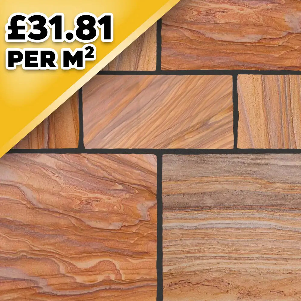 Rainbow Polished Sandstone Paving Pack