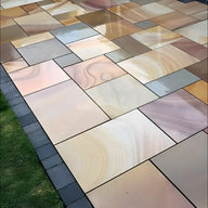 Sunrise Polished Indian Natural Sandstone Paving Pack 22mm Calibrated 9.9m2 Patio Kit