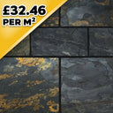 Mongolian Slate Rusty Indian Natural Sandstone Paving Pack 22mm Calibrated 8m2