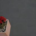 Textured Ash Black Granite Indian Natural Sandstone Paving Pack 22mm Calibrated 9.9m2 Patio Kit