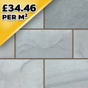 Linear Natural Grey Indian Natural Sandstone Paving Pack 22mm Calibrated 7.68m2 Patio Kit