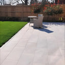 Linear Natural Grey Indian Natural Sandstone Paving Pack 22mm Calibrated 7.68m2 Patio Kit