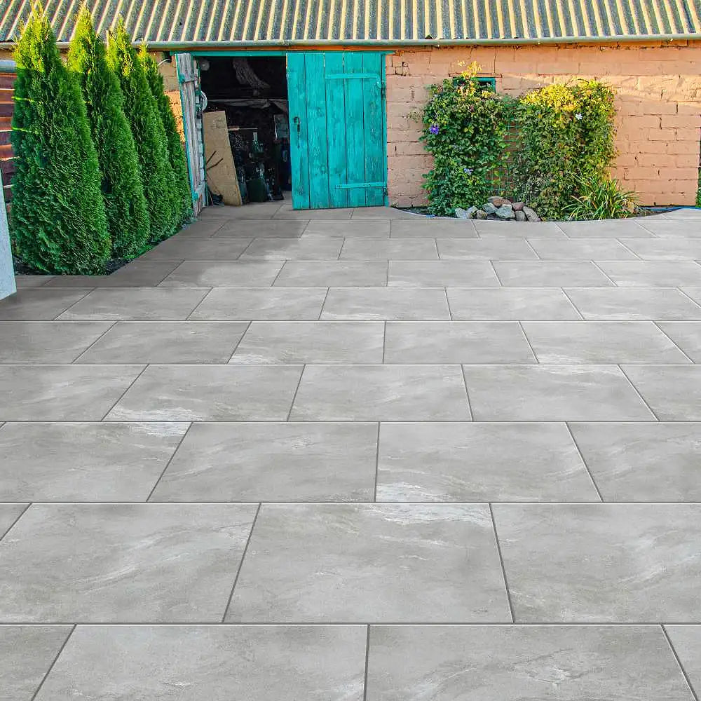 Mercury Grey 20mm Outdoor Porcelain Paving Tile | 900 x 600mm