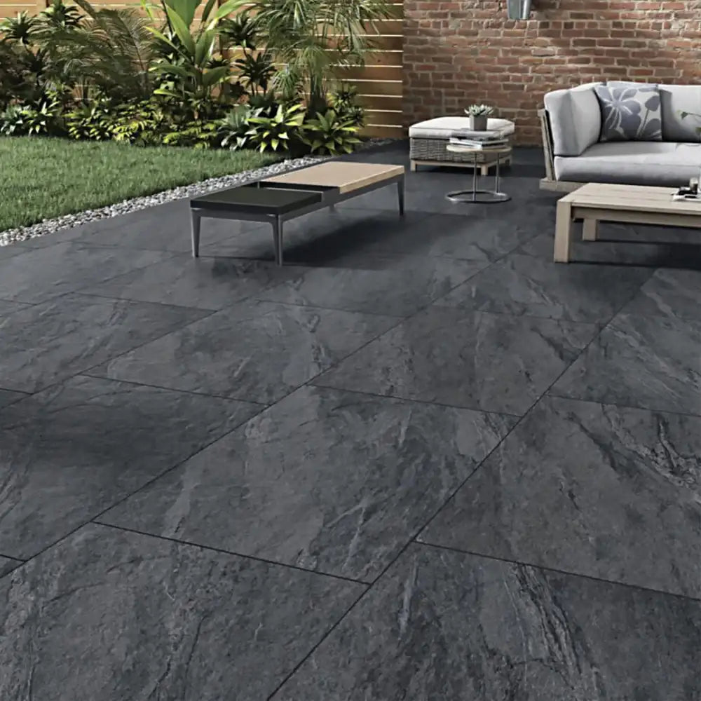 Elegance Quartz Nero Porcelain Paving Tile