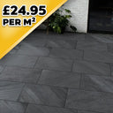 Riveria Nero Porcelain Paving TIle