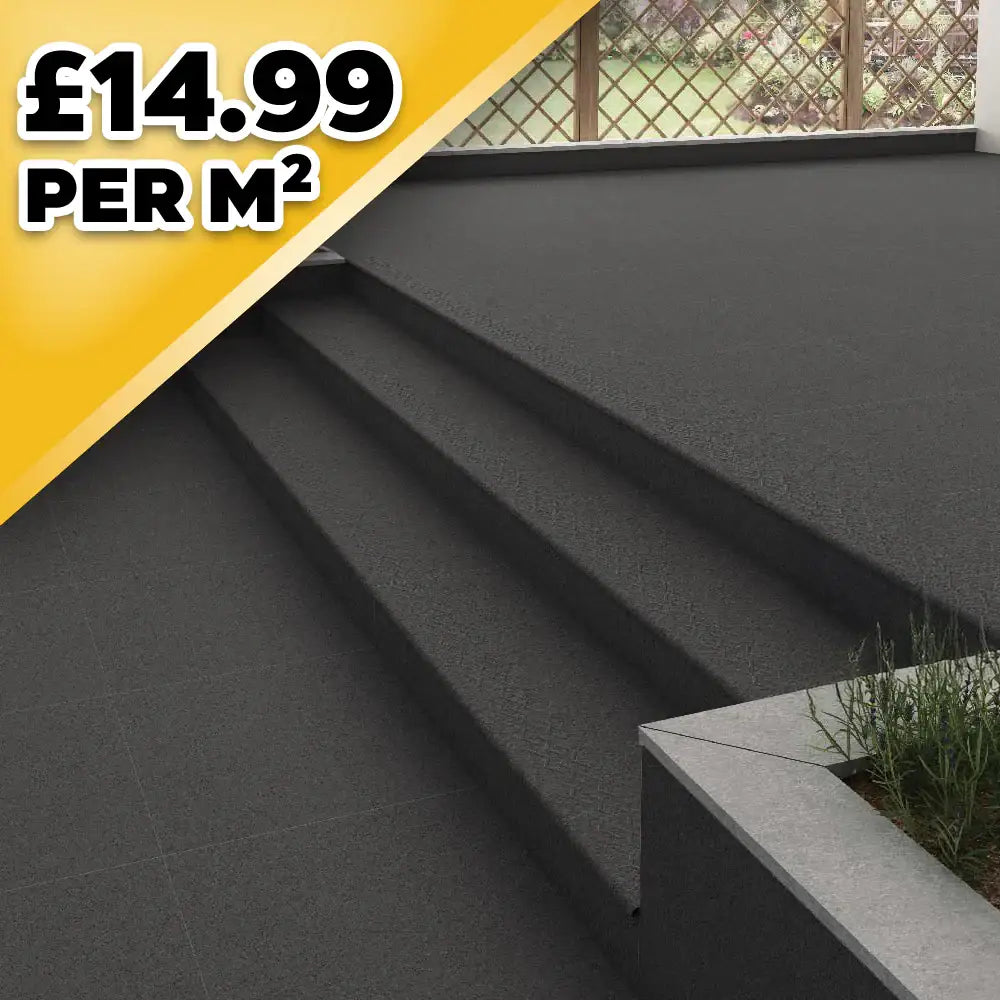 Copos Black Outdoor Porcelain Paving TIle | 800 x 400mm x 16mm