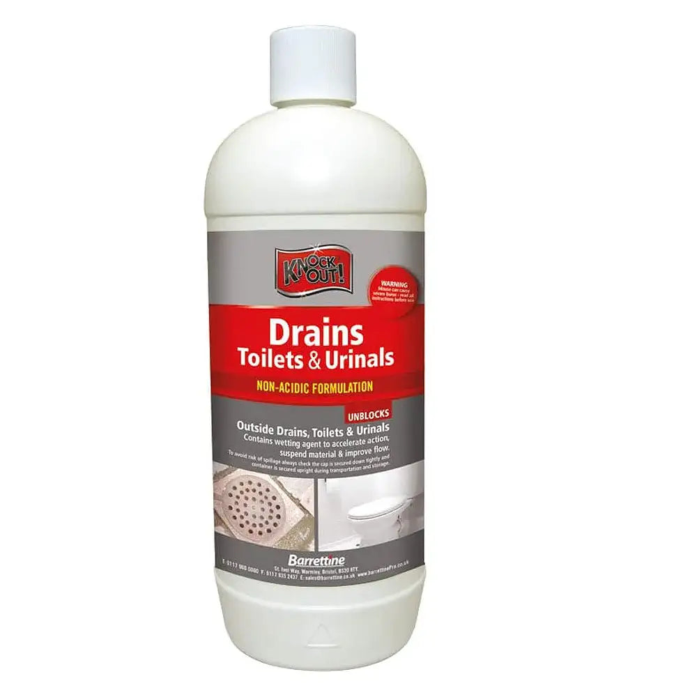 Knockout Drain & Toilet Unblocker 1L