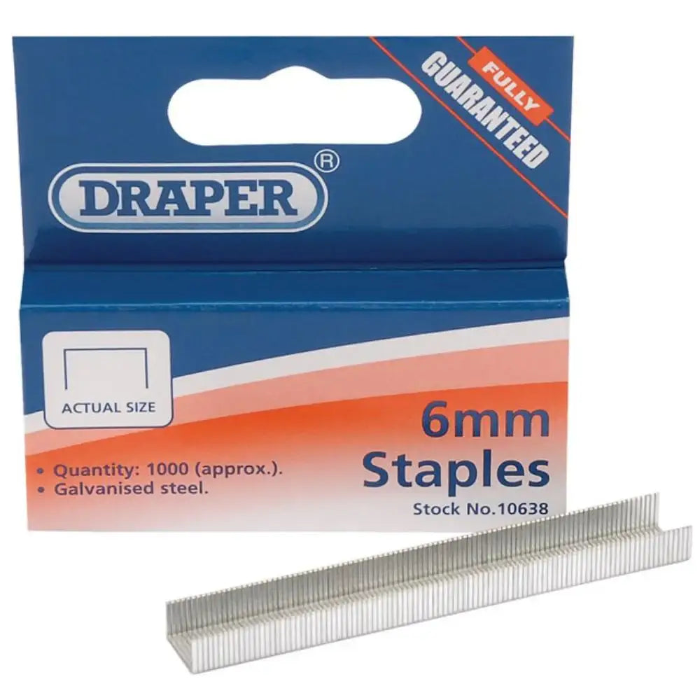 Draper Staples 6mm (1000)