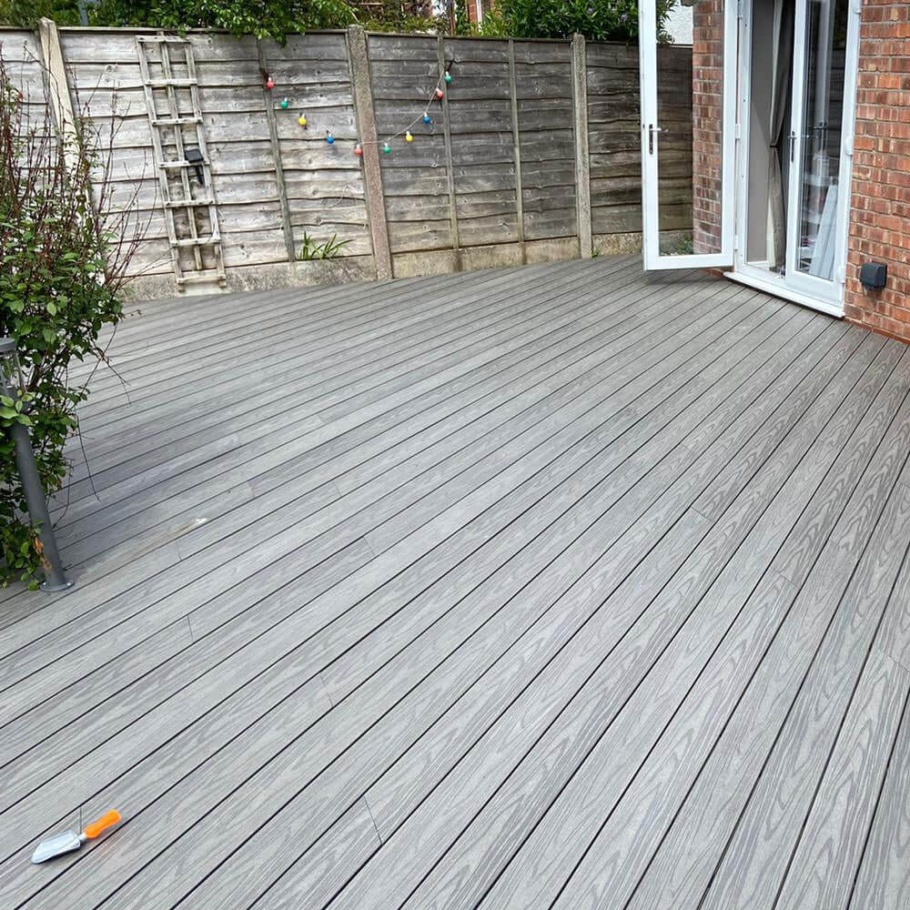 Qube Island Mist / Sandstone Composite Decking Kit 3.6m x 3.6m
