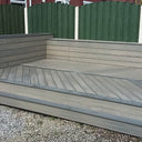 Qube Island Mist / Sandstone Composite Decking Kit 3.6m x 3.6m