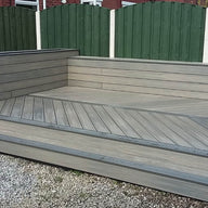 Qube Island Mist / Sandstone Composite Decking Kit 3.6m x 3.6m