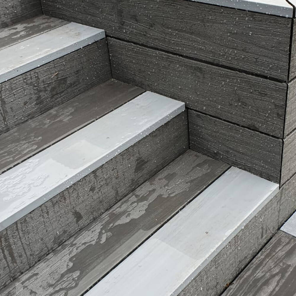 Qube Graphite composite decking finishing board 140mm