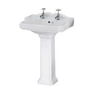 Legend 580mm Traditional 2TH Basin & Pedestal