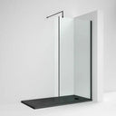 215mm Fixed Wetroom Return Screen Black