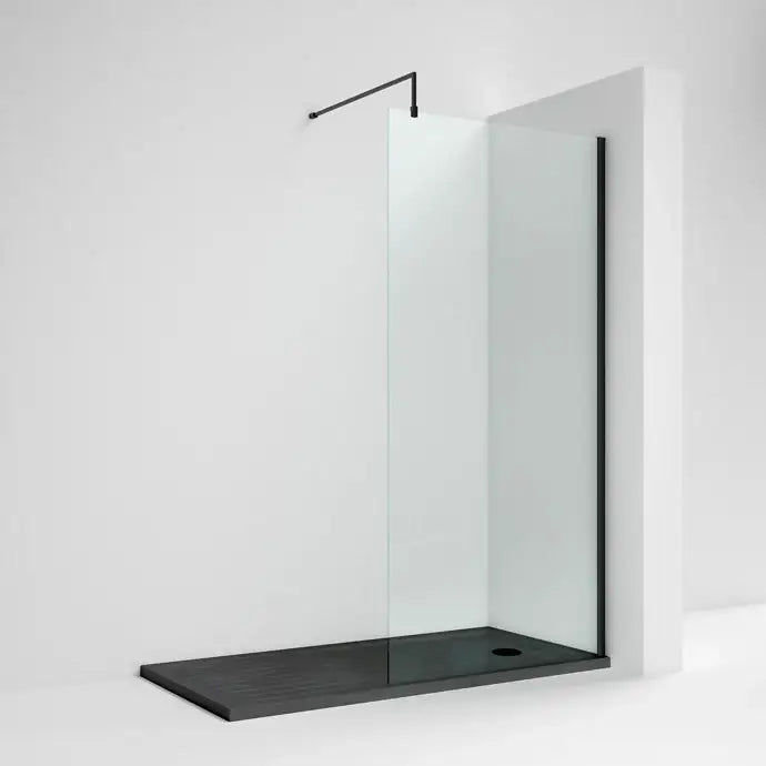800mm Wetroom Screen Black