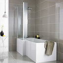 L-Shape Shower Bath MDF Front Panel (Gloss White)