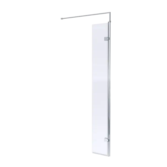300mm Hinged Wetroom Return Screen Chrome