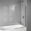 Chrome Radius S6 Bath Screen 1400x800mm