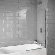 Chrome Radius S6 Bath Screen 1400x800mm