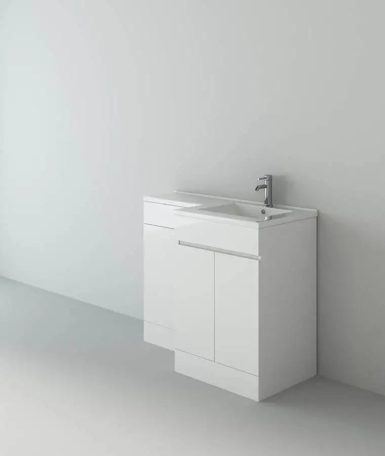 1100mm L Shape Furniture Pack Gloss White (Right Hand)