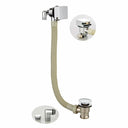 Square Bath Filler and Overflow with Sprung Waste (Chrome)