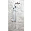 Lunar Square Rigid Riser Shower Kit (Chrome)