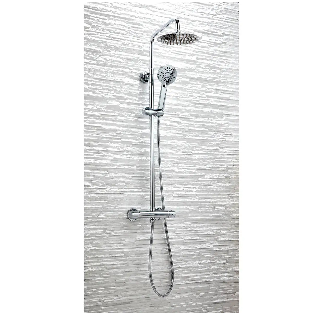 Middleton Round Rigid Riser Shower Kit (Chrome)