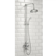 Traditional Rigid Riser Shower Kit with Fixed Head and Handset