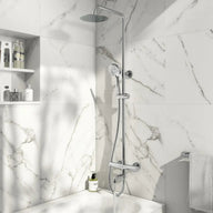 Solar Round Rigid Riser Shower Kit with Bath Filler