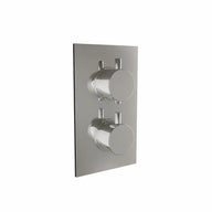 Twin Conceal Thermo Shower Valve c/w Rnd Handles (1 Outlet)