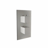 Twin Conceal Thermo Shower Valve c/w Square Handles (1 Outlet)